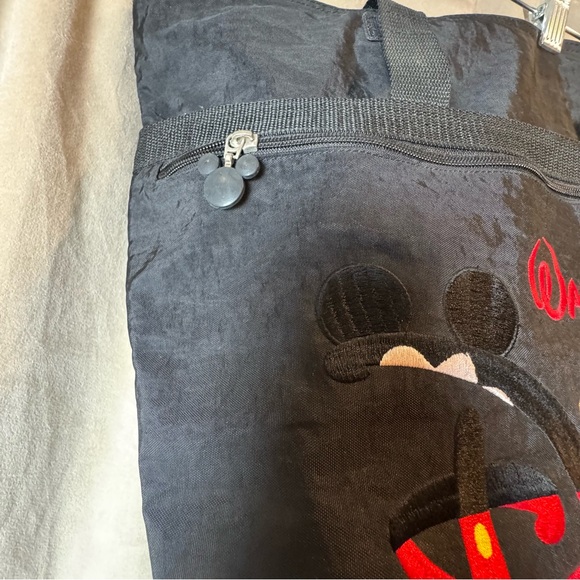 Vtg 90s Disney World Character Letters Embroidered Zipper Tote Bag Logo vintage - Picture 11 of 14